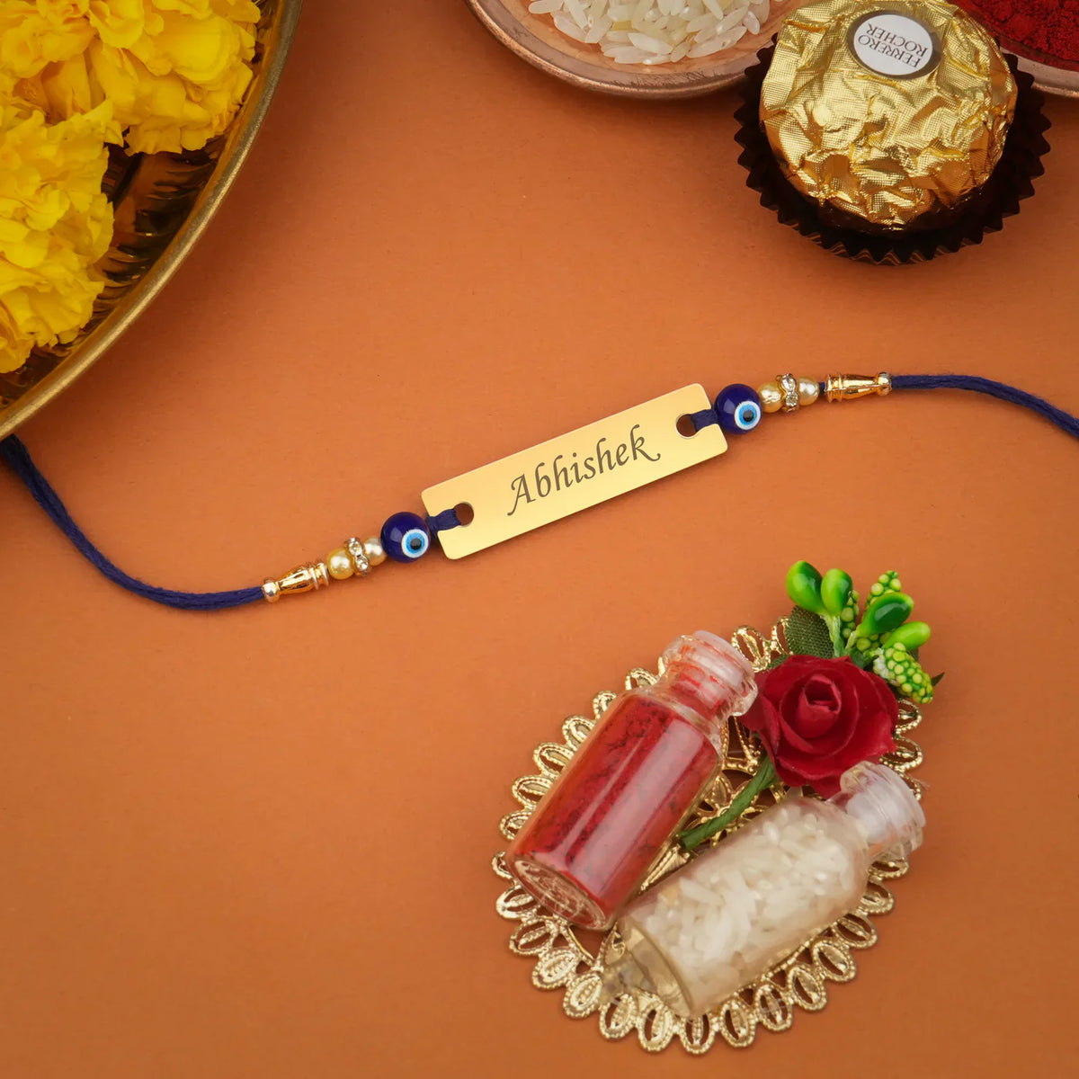 Personalized Evil Eye Name Rakhi | Raksha Bandhan Special
