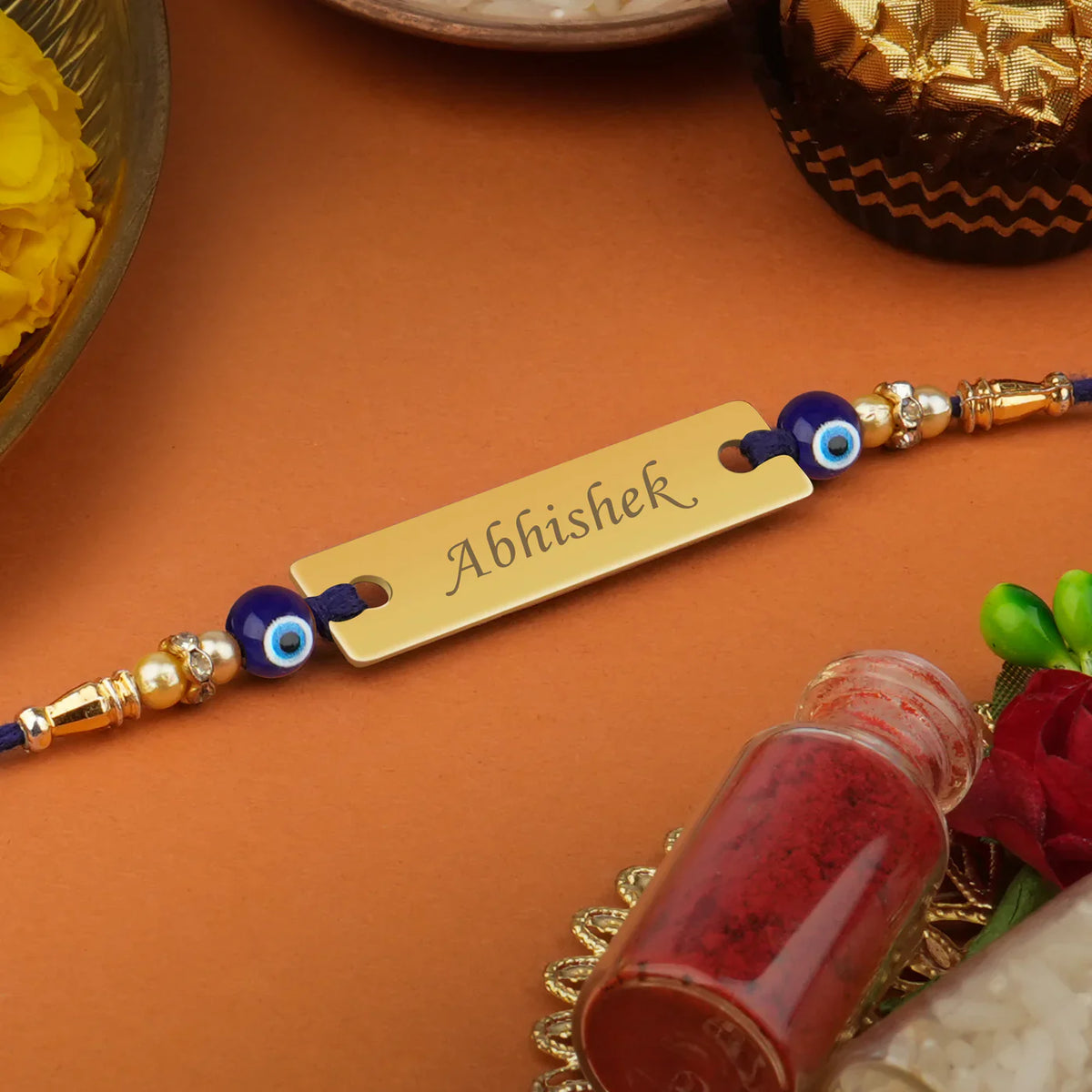 Personalized Evil Eye Name Rakhi | Raksha Bandhan Special